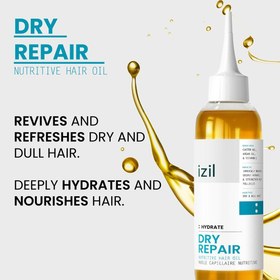 تصویر روغن موی مغذی و ترمیم‌کننده خشک برند izil Dry Repair Nutritive Hair Oil