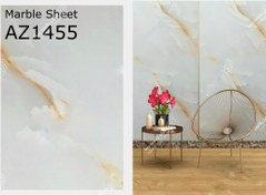 تصویر ماربل شیت طرح سنگ مرمر با رگه خاکستری و قهوه ای - کد 1-3056 