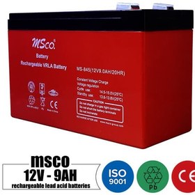 تصویر باتری شارژی 12 ولت 9 آمپر MSCO مدل MS-845 