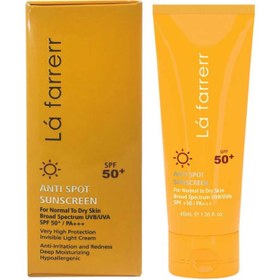 تصویر کرم ضد آفتاب پوست نرمال تا خشک لافارر Lafarrerr Sunscreen Normal To Dry SPF50 