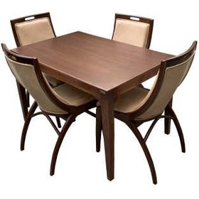 تصویر میز و صندلی ناهار خوری اسپرسان چوب کد Sm59 