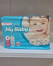 تصویر پوشک اقتصادی مای بیبی دوبل سایز ۴ mybaby