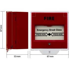 تصویر شستی اعلام حریق ZITEX مدل ZI-CP86 Fire alarm ZITEX model ZI-CP86