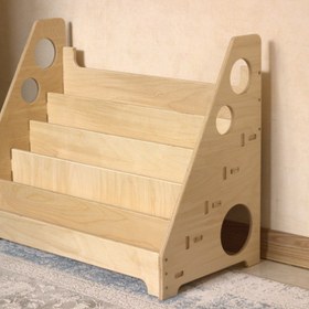 تصویر کتابخانه کودک پنج طبقه مدل مونته سوری 