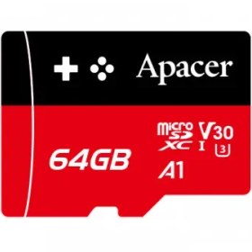 تصویر کارت حافظه اپیسر مدل AP64GMCSX10 ظرفیت ۶۴ گیگابایت سرعت ۱۰۰MBps کلاس V30 