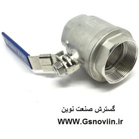 تصویر شیر گازی "11/4 اینچ 2000 وگ دو تیکه استنلس استیل رزوه ای BALL VALVE 11/4" 2000WOG 2PC STAINLESS STEEL