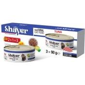 تصویر کنسرو گربه شایر باطعم ماهی تن 270 گرم (پک سه عددی) Shayer Tuna 270g