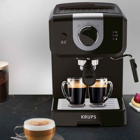 تصویر اسپرسو ساز و قهوه ساز کروپس 15 بار 1.5 لیتری مدل Krups Opio Xp320840 Krups Opio Espresso Pump Machine, Black / Silver, Plastic / Stainless Steel, Xp320840