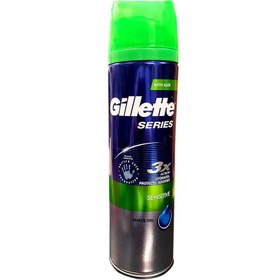 تصویر ژل اصلاح ژیلت مدل Sensitive حجم 200 میلی لیتر Gillette Series Sensitive Shave Gel , 200ml