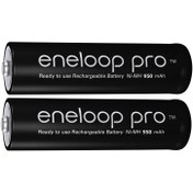 تصویر باتری نیم قلمی قابل شارژ پاناسونیک مدل Eneloop Pro ظرفیت ۹۵۰ میلی آمپر ساعت بسته ۲ عددی 