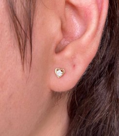 تصویر گوشواره میخی قلب 