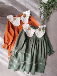 تصویر پیراهن موسلین گلدوزی 