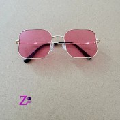 تصویر عینک شب زنانه با عدسی صورتی و فریم مربعی کد 13 