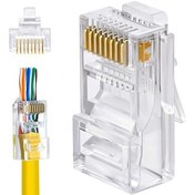 تصویر سوکت میان گذر CAT6 UTP RJ45 Cat6 UTP Network Socket