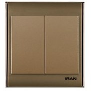 تصویر کلید و پریز ایران مدل ترنسپرنت قهوه ای iran electric transparent model