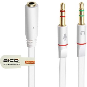 تصویر تبدیل سوکت 3.5 سه خط ماده به دو سر نر 3.5 میلی متری برند ZICO ZICO 3.5MM Extension Headphone Audio Splitter