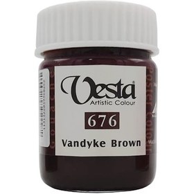 تصویر گواش وستا رنگ Vandyke brown کد رنگ 676 