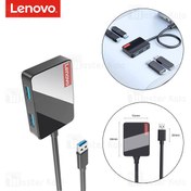 تصویر هاب 4 پورت لنوو Lenovo LP0806 4 in 1 USB HUB Adapter 4USB 3.0 new 