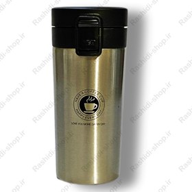 تصویر تراول ماگ استیل کافی کاپ گنجایش 350 میلی لیتر Travel mug steel coffee cup capacity 350 ml