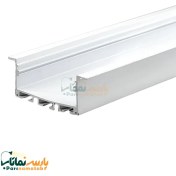 تصویر پروفیل لاین نوری توکارفنرخور کد30چهارلاین Recessed linear light profile ceiling integrated type code 30 four line