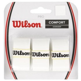 تصویر اورگریپ Pro Comfort 3-pack White Tennis Grip Wrz4014wh مردانه | ویلسون Wilson WRZ4014WH 