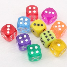 تصویر تاس رنگی سایز کوچک (2 عددی) 