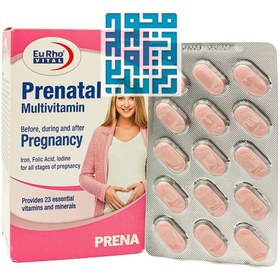 تصویر قرص پریناتال مولتی ویتامین 60 عدد یوروویتال Eurho Vital prenatal multivitamin 60 tablets