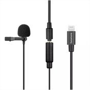 تصویر میکروفون یقه ای با سیم سارامونیک مدل LavMicro U1B رابط Lightning SARAMONIC LavMicro U1B Clip-On Lavalier Microphone