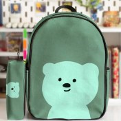 تصویر ست کوله و جامدادی طرح خرسی 