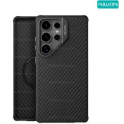 تصویر کاور نیلکین مدل CarboProp مناسب برای گوشی سامسونگ Galaxy S25 Ultra با قابلیت شارژ بی‌سیم 