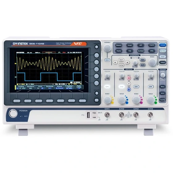 GW Instek GDS-1054B Digital Storage Oscilloscope, 4-Channel, 1 GSa/s Maximum Sampling Rate, 50 MHz, 10M Maximum Memory Depth for Each Channel