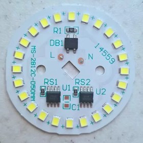 تصویر چیپ ال ای دی 20 وات ماژول دی او بی لامپی 220 ولت مستقیم رنگ سفید مهتابی مناسب جهت تعمیر لامپ chip dob 20w 220v MS 