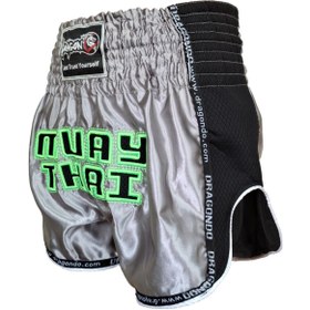 تصویر تجهیزات بوکس خاکستری MT3022 Muay Thai Short Muaythai کوتاه Dragondo 