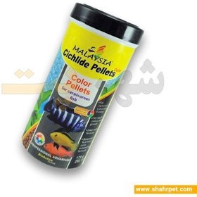 تصویر غذای پلت ماهی سیچلاید مالزی ا Malaysia Cichlide Pellets Color Malaysia Cichlide Pellets Color