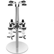 تصویر دیسپنسر سیروپ ۴ بطری چرخشی Liquor Dispenser 4 Bottle Rotary