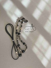 تصویر بند عینک مهره‌ای مشکی 