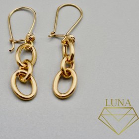 تصویر گوشواره آویز طلا سه حلقه 