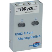 تصویر سوییچ 2 پورت USB 2.0 Auto رویال مدل 2UA Royal 2UA USB Auto Sharing 2Port