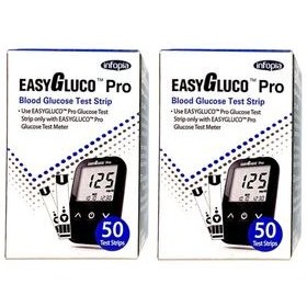 تصویر نوار تست قند خون اینفوپیا مدل EASYGLUCO-PRO100 مجموعه 2 عددی 