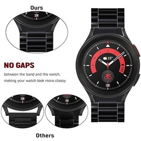 تصویر بند واچ من مدل 3Bead HL مناسب برای ساعت هوشمند سامسونگ Galaxy Watch 7 40 mm / 7 44 mm - مشکی 