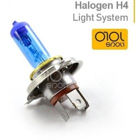 تصویر لامپ خودرو برندSTCO پایهh4 دو کنتاکت 100وات در بسته بندی 2 عددی ( رنگ یخی) 