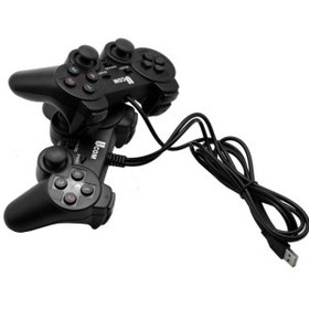 تصویر دسته بازی دوبل شوکدار سیمی Exon UC-JS704S2 Exon UC-JS704S2 PC PC Dual Shock Gaming Controller