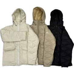 تصویر کاپشن مردانه‌زنانه طرح آدیداس در سه رنگ مدل Arctic Wave | کاپشن اسپرت چهار‌جیب مردانه و زنانه Arctic Wave Black Hooded Jacket | Unisex Sport Winter Coat 