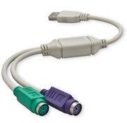 تصویر تبدیل USB به PS2 کیبورد و موس ا USB Male to Dual PS2 Female Mouse Keyboard Active Adapter Cable USB Male to Dual PS2 Female Mouse Keyboard Active Adapter Cable