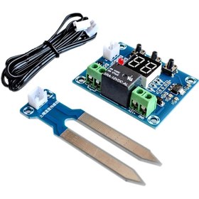 تصویر ماژول کنترل رطوبت خاک XH-M214 با رله و نمایشگر 