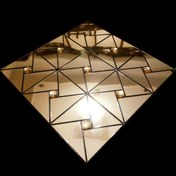 تصویر تایل دکوراتیو مثلثی طلایی تمام آینه ای T361 