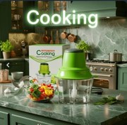 تصویر خردکن غذاساز کوکینگ-ظرفیت 1/8 لیتری همراه با 4 تیغه استیل SK-2026 Cooking