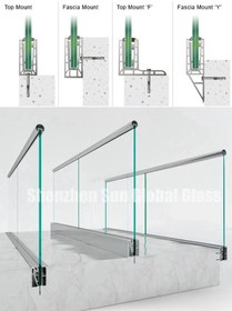 تصویر نرده شیشه لمینت handrail