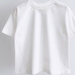 تصویر تیشرت سفید بیسیک اسپرت بچگانه جنس نخ پنبه برند آکو aku - هفت سال aku