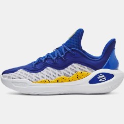 تصویر کتونی بسکتبال Under Armour Curry 11 آندر آرمور کری 11 آبی زرد 